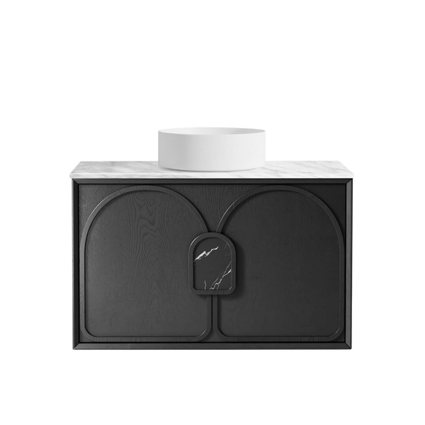 Otti Laguna Mark II 900mm Black Oak Wall Hung Vanity