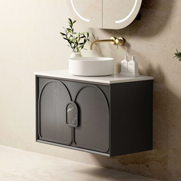 Otti Laguna Mark II 900mm Black Oak Wall Hung Vanity
