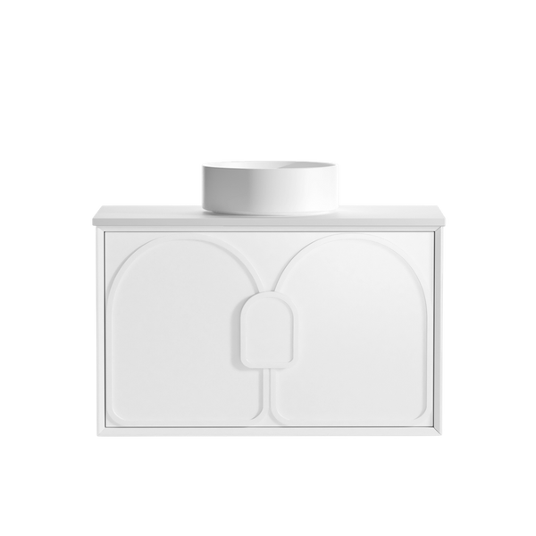 Otti Laguna Mark II 900mm Matte White Wall Hung Vanity