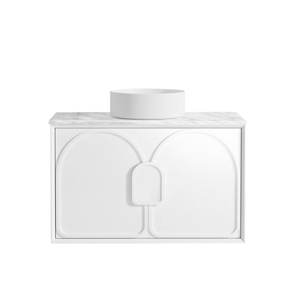 Otti Laguna Mark II 900mm Matte White Wall Hung Vanity