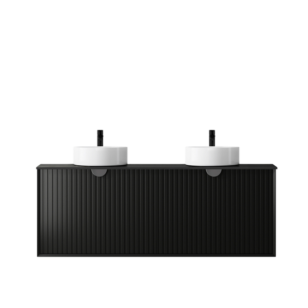 Otti Marlo 1500mm Matte Black Wall Hung Vanity