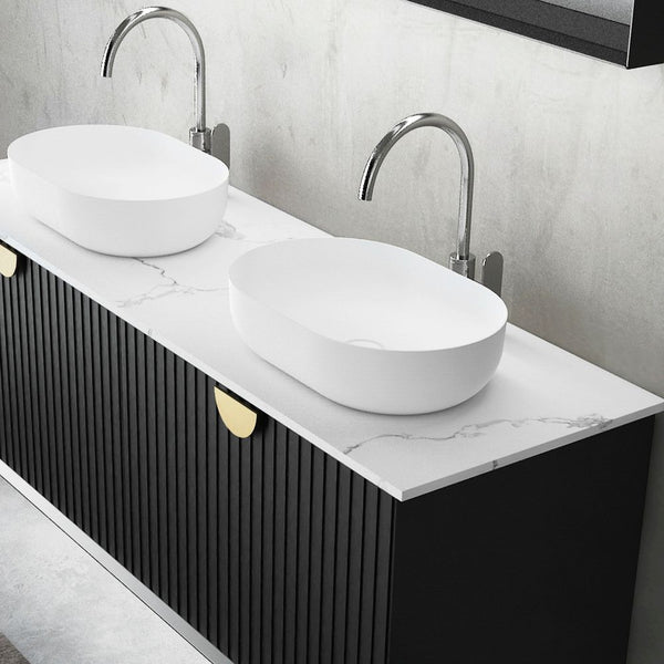 Otti Marlo 1500mm Matte Black Wall Hung Vanity