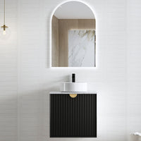 Otti Marlo 600mm Matte Black Wall Hung Vanity