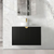 Otti Marlo 900mm Matte Black Wall Hung Vanity with Natural Carrara Marble Top and Undermount Basin