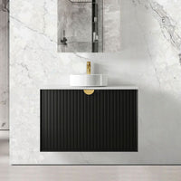 Otti Marlo 900mm Matte Black Wall Hung Vanity