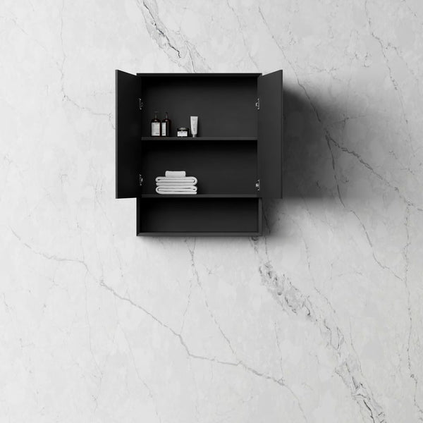 Otti Marlo 600mm Matte Black Shaving Cabinet