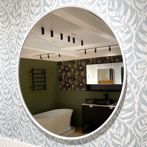 Otti London 700mm White Metal Frame Mirror