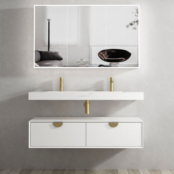 Otti Moonlight 1200mm White Wall Hung Cabinet