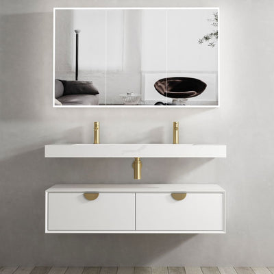 Otti Moonlight 1200mm White Wall Hung Cabinet