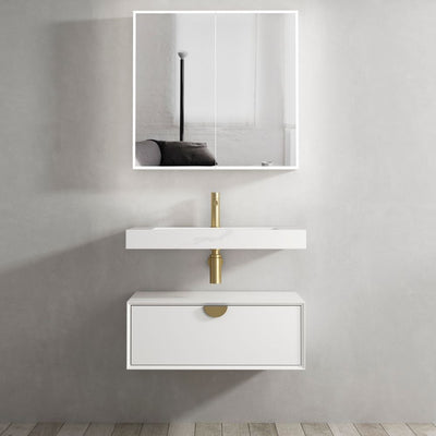 Otti Moonlight 750mm White Wall Hung Cabinet