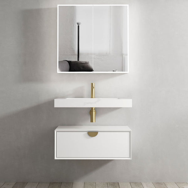 Otti Moonlight 750mm White Wall Hung Cabinet