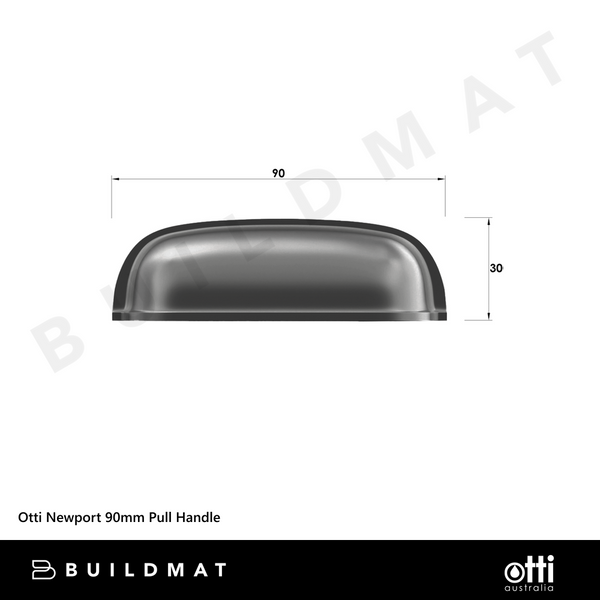 Otti Newport 90mm Pull Handle Gunmetal