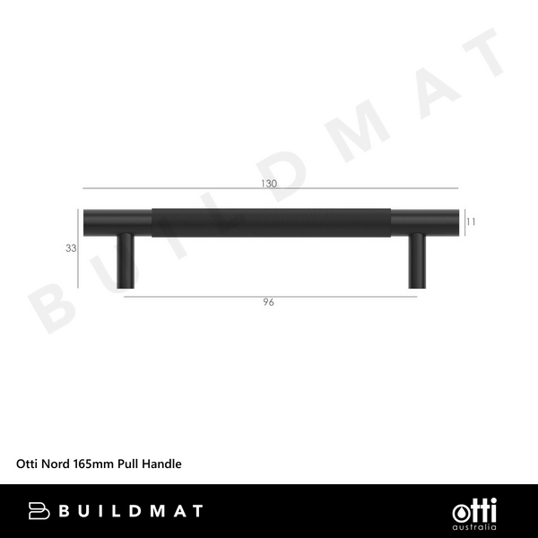 Otti Nord 165mm Pull Handle Matte Black