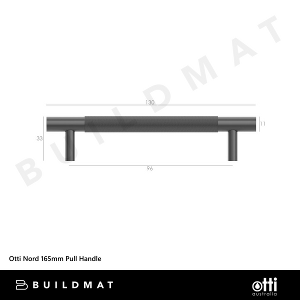Otti Nord 165mm Pull Handle Gunmetal