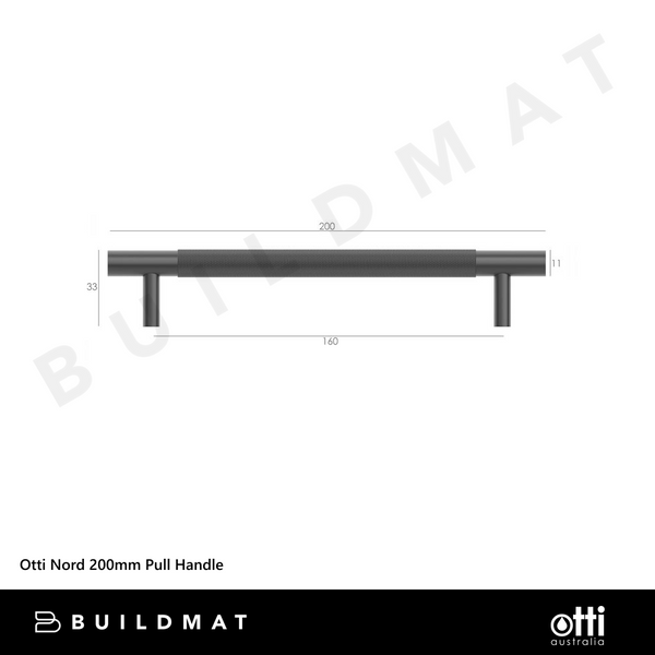Otti Nord 200mm Pull Handle Gunmetal