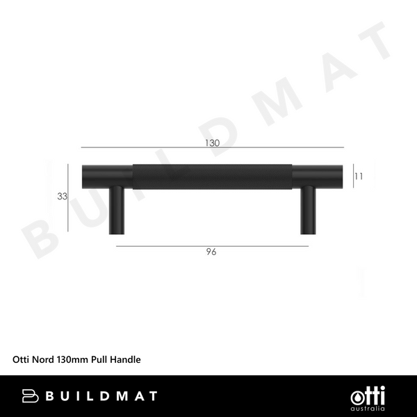Otti Nord 130mm Pull Handle Matte Black