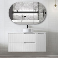 Otti Noosa 1200mm Satin White Wall Hung Vanity