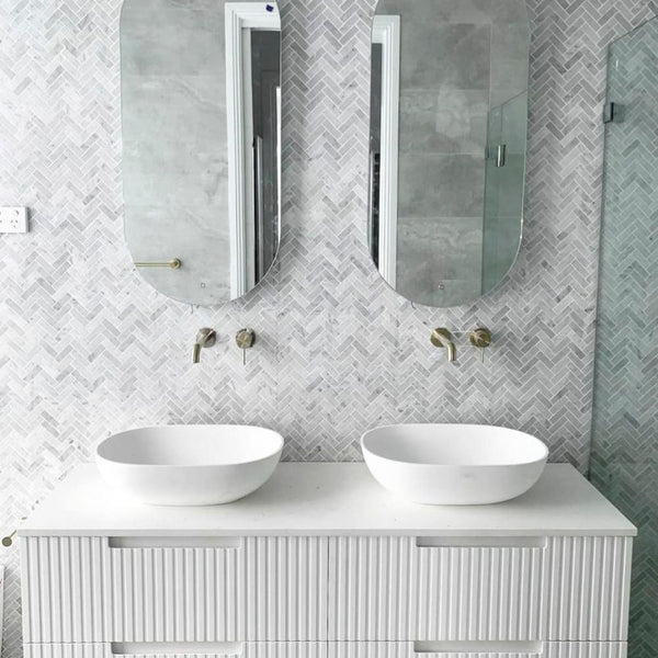 Otti Noosa 1500mm Satin White Wall Hung Vanity