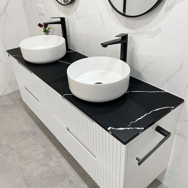 Otti Noosa 1500mm Satin White Wall Hung Vanity