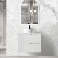 Otti Noosa 750mm Satin White Wall Hung Vanity