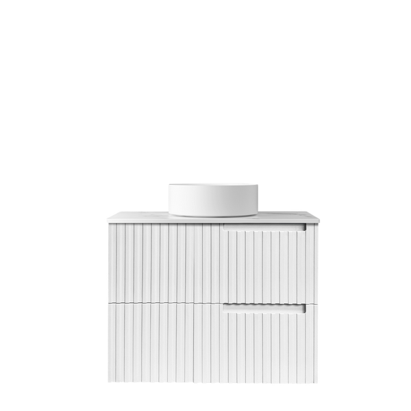 Otti Noosa 750mm Satin White Wall Hung Vanity