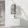 Otti Noosa 900mm Satin White Wall Hung Vanity