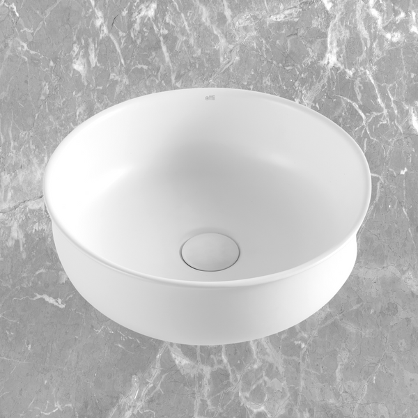 Otti Bronte Round 360x360mm Basin Matte White