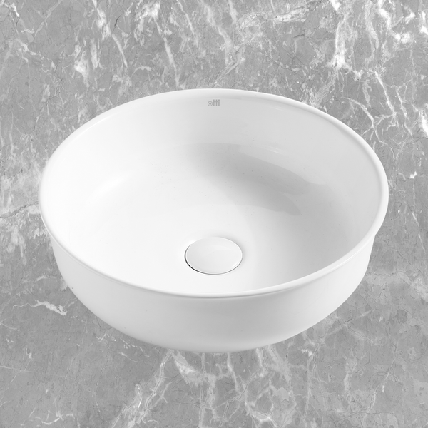 Otti Bronte Round 390x390mm Basin Gloss White