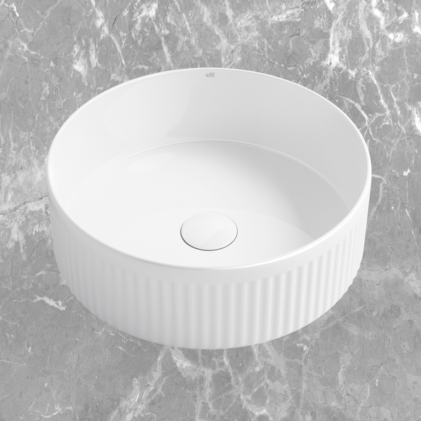 Otti Oxford Round 395x395mm Basin Gloss White
