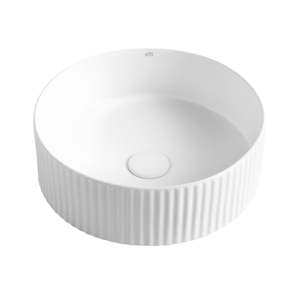 Otti Marlo Round 400x400mm Fluted Basin Matte White
