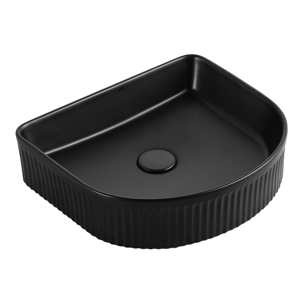 Otti Archie 415x365mm Fluted Basin Matte Black