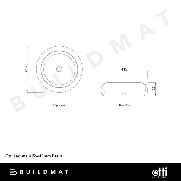 Otti Laguna 415x415mm Basin Gloss White