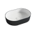 Otti Quay Oval 500x330mm Basin Matte Black & Gloss White