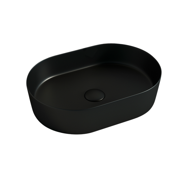 Otti Quay Oval 500x330mm Basin Matte Black