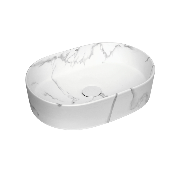 Otti Quay Oval 500x330mm Basin Matte Carrara
