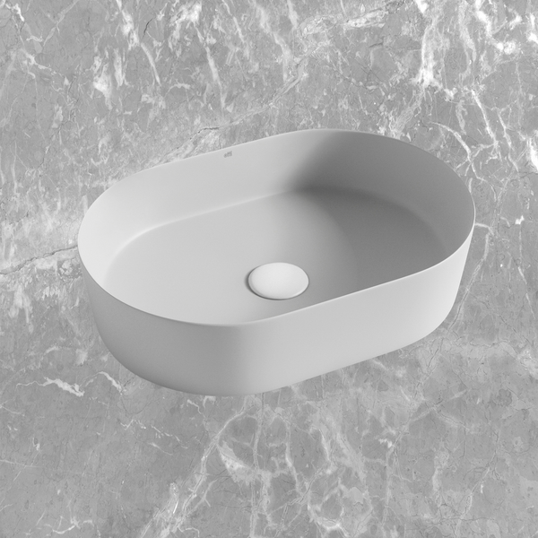 Otti Quay Oval 500x330mm Basin Matte Grey