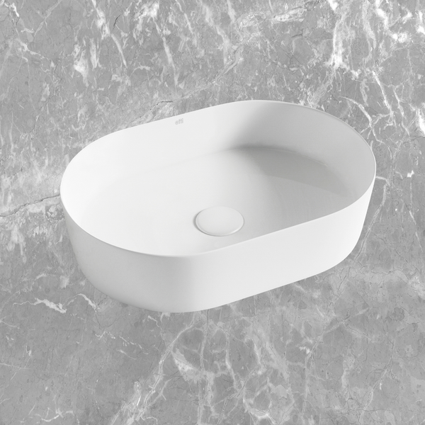 Otti Quay Oval 500x330mm Basin Matte White