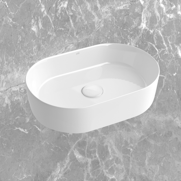 Otti Quay Oval 500x330mm Basin Gloss White