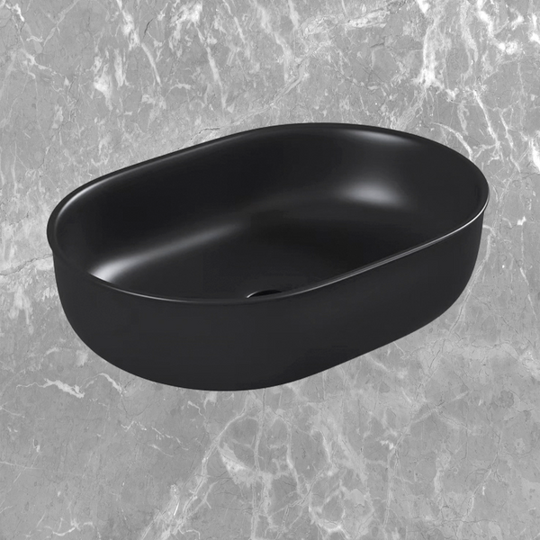 Otti Bronte Oval 500x350mm Basin Matte Black