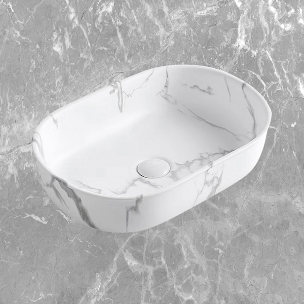Otti Bronte Oval 500x350mm Basin Carrara