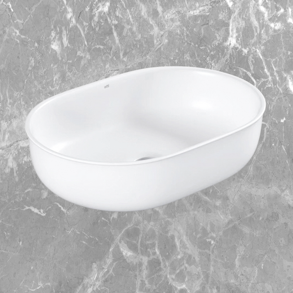 Otti Bronte Oval 500x350mm Basin Matte White