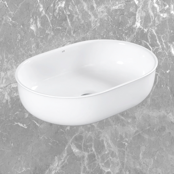 Otti Bronte Oval 500x350mm Basin Gloss White