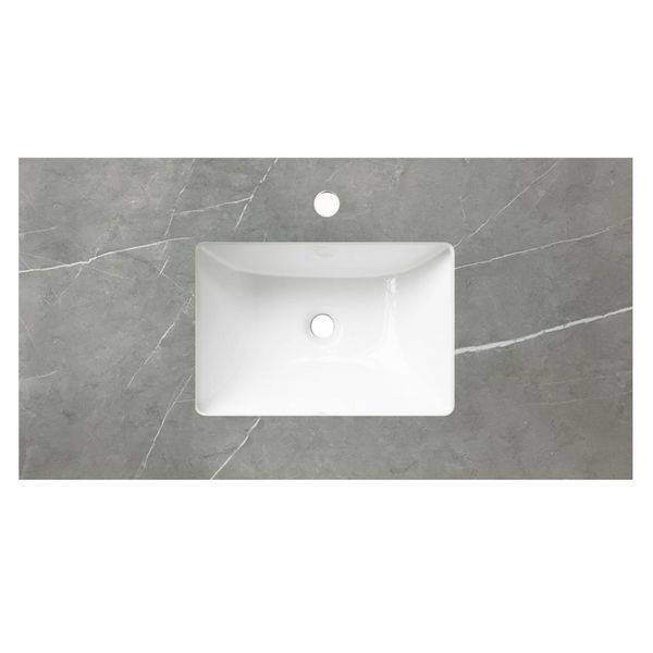 Otti Marlo 600mm Matte Black Wall Hung Vanity with Undermount Basin