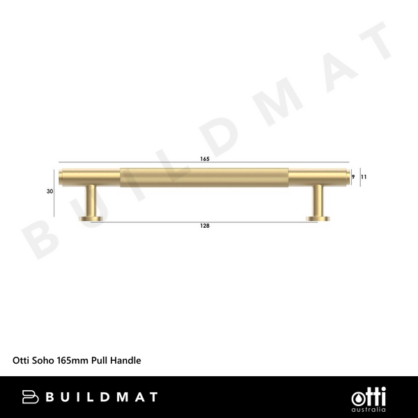 Otti Soho 165mm Pull Handle Brushed Brass