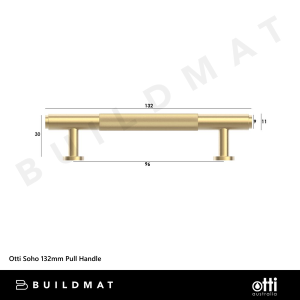 Otti Soho 132mm Pull Handle Brushed Brass