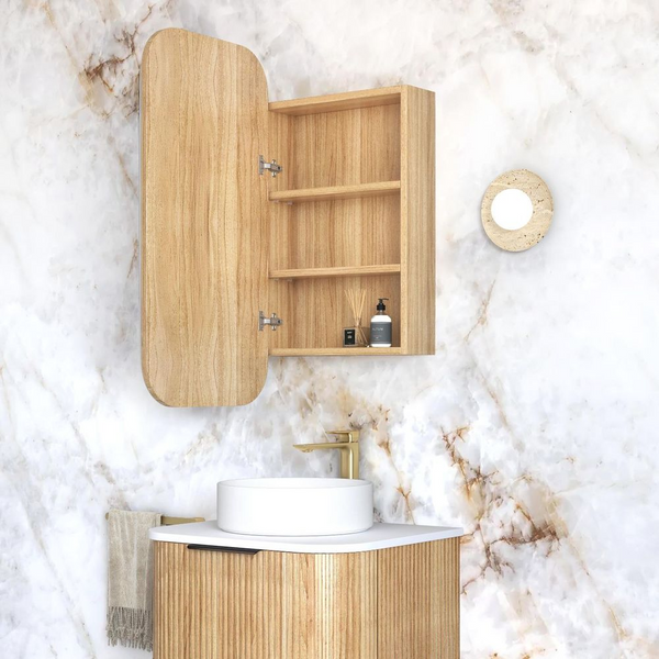 Otti Newport 900x450mm Shaving Cabinet Woodland Oak