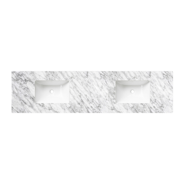 Otti Laguna Mark II 1800mm Woodland Oak Wall Hung Vanity with Natural Carrara Top and Undermount Basin