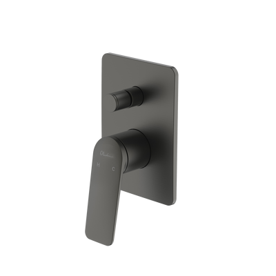 Oliveri Paris Wall Mixer With Diverter Gunmetal