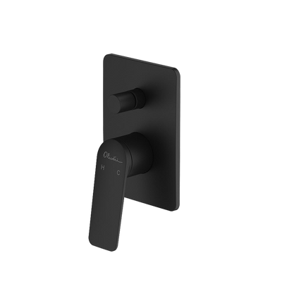 Oliveri Paris Wall Mixer With Diverter Matte Black