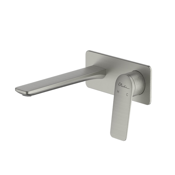 Oliveri Paris Wall Mixer Set Brushed Nickel